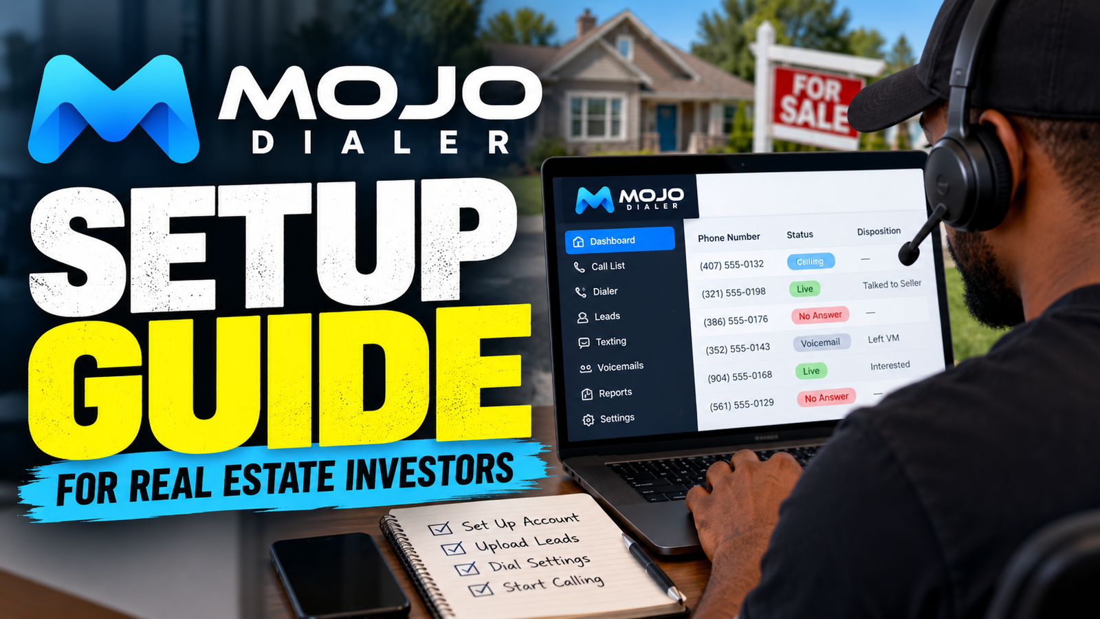 Mojo Dialer setup guide for real estate investors